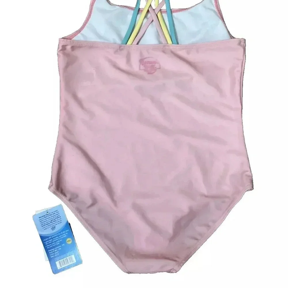 NEW Banana Boat One Piece Pink Popsicles UPF50+ Bathing Suit Girls 10/11